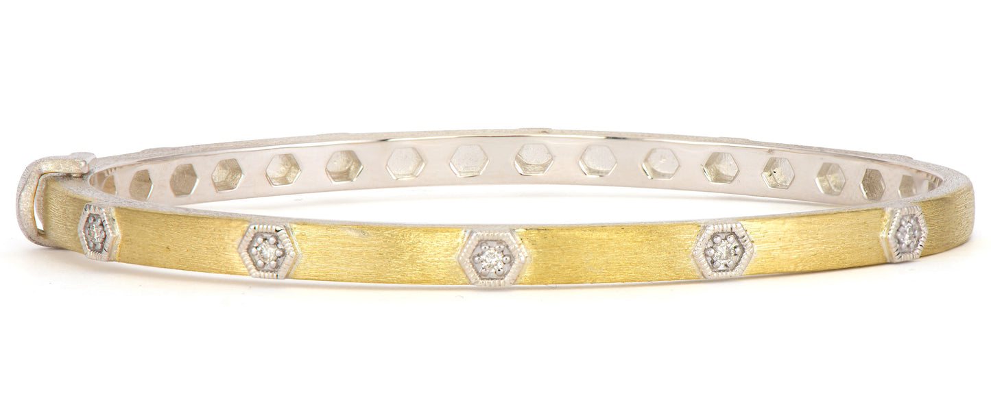 Gold and Diamond Bangle