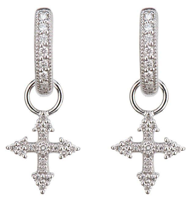 Diamond Cross Earring Charms