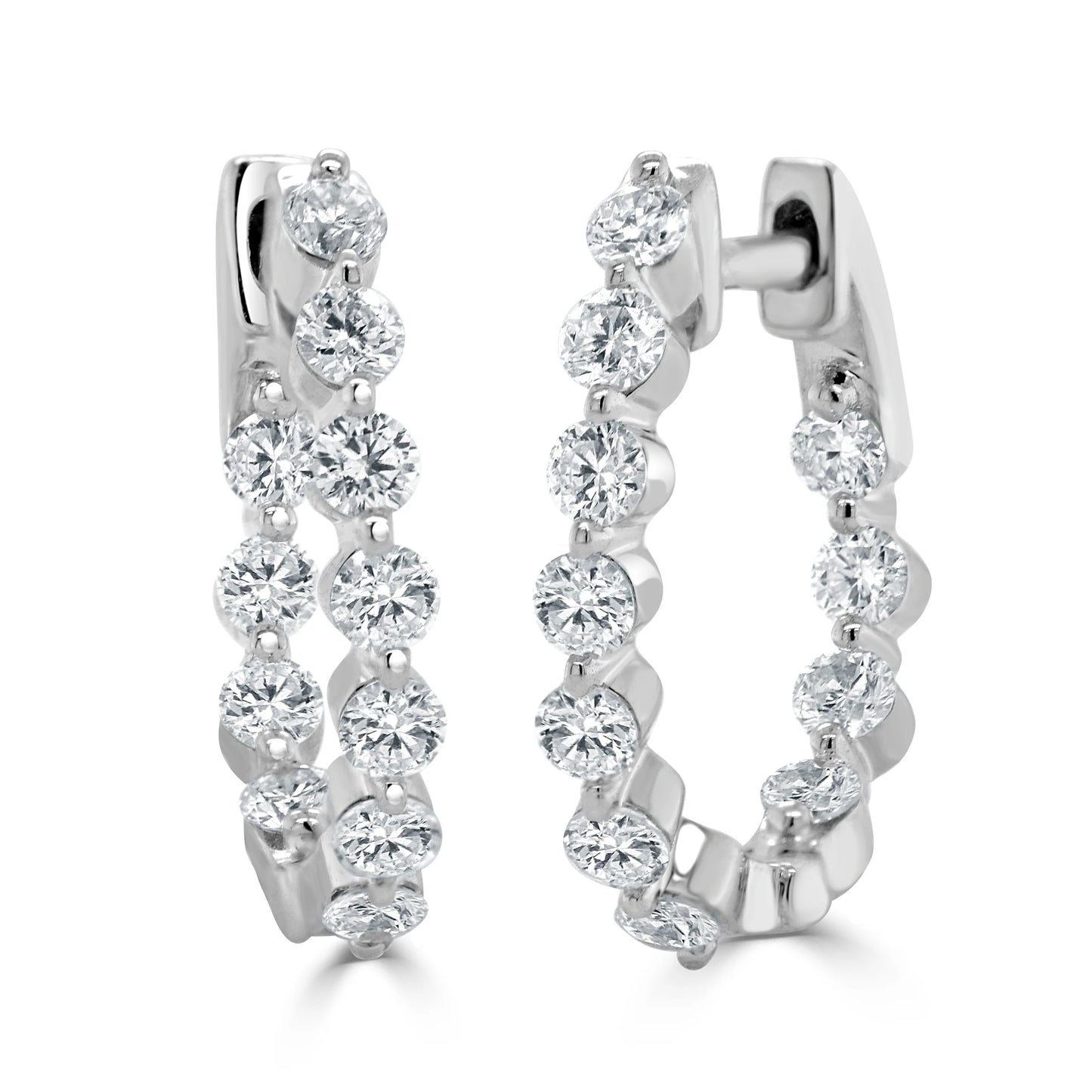 white gold with diamonds around
