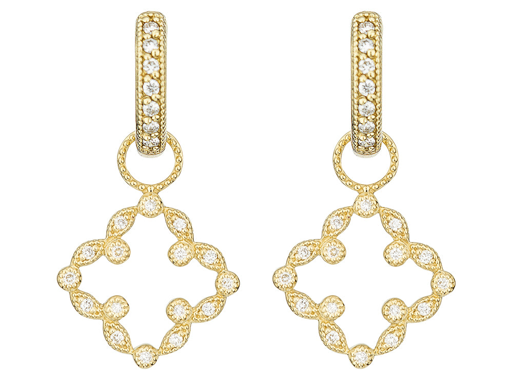 diamond and gold earring charm