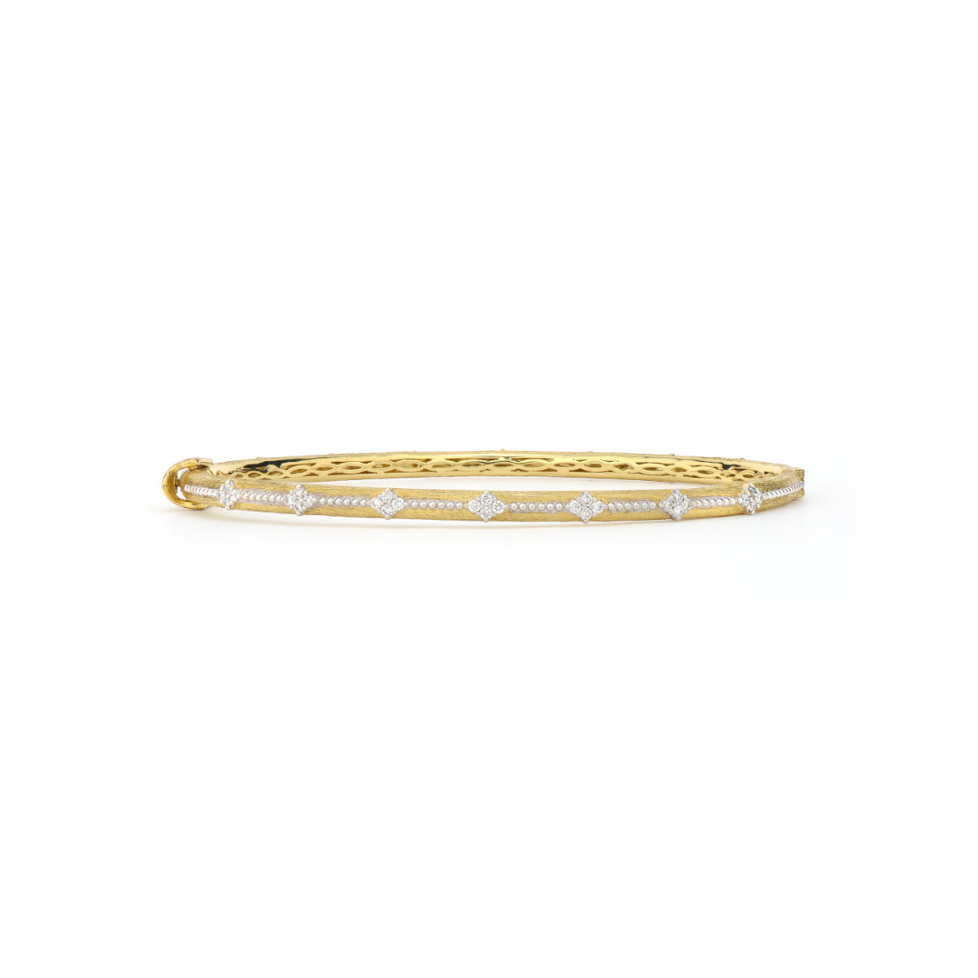 gold bangle with diamonds