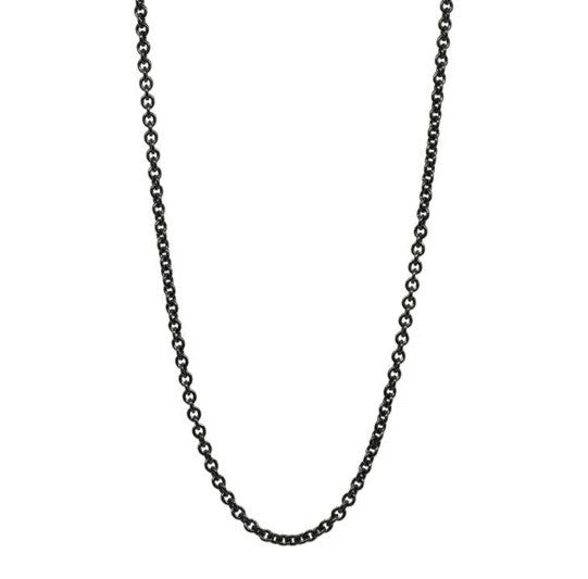 Blackened Sterling Silver Cable Chain