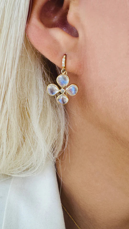 model wearing earring