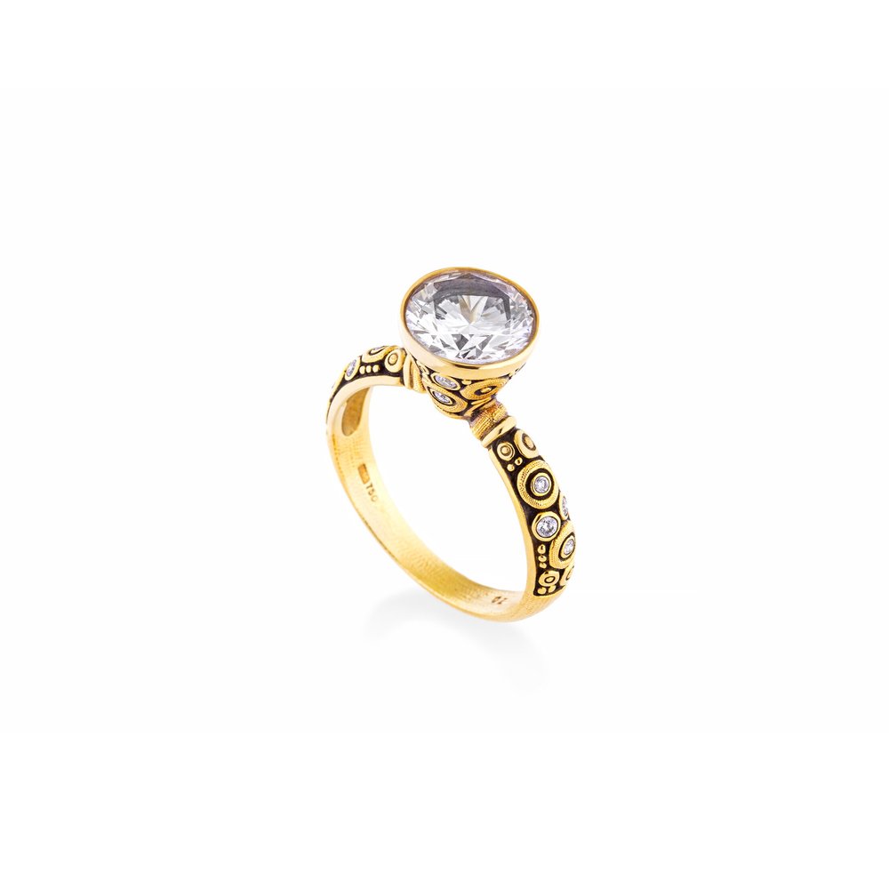 diamond ring with gold