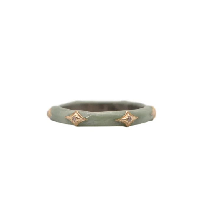 mint green colored ring