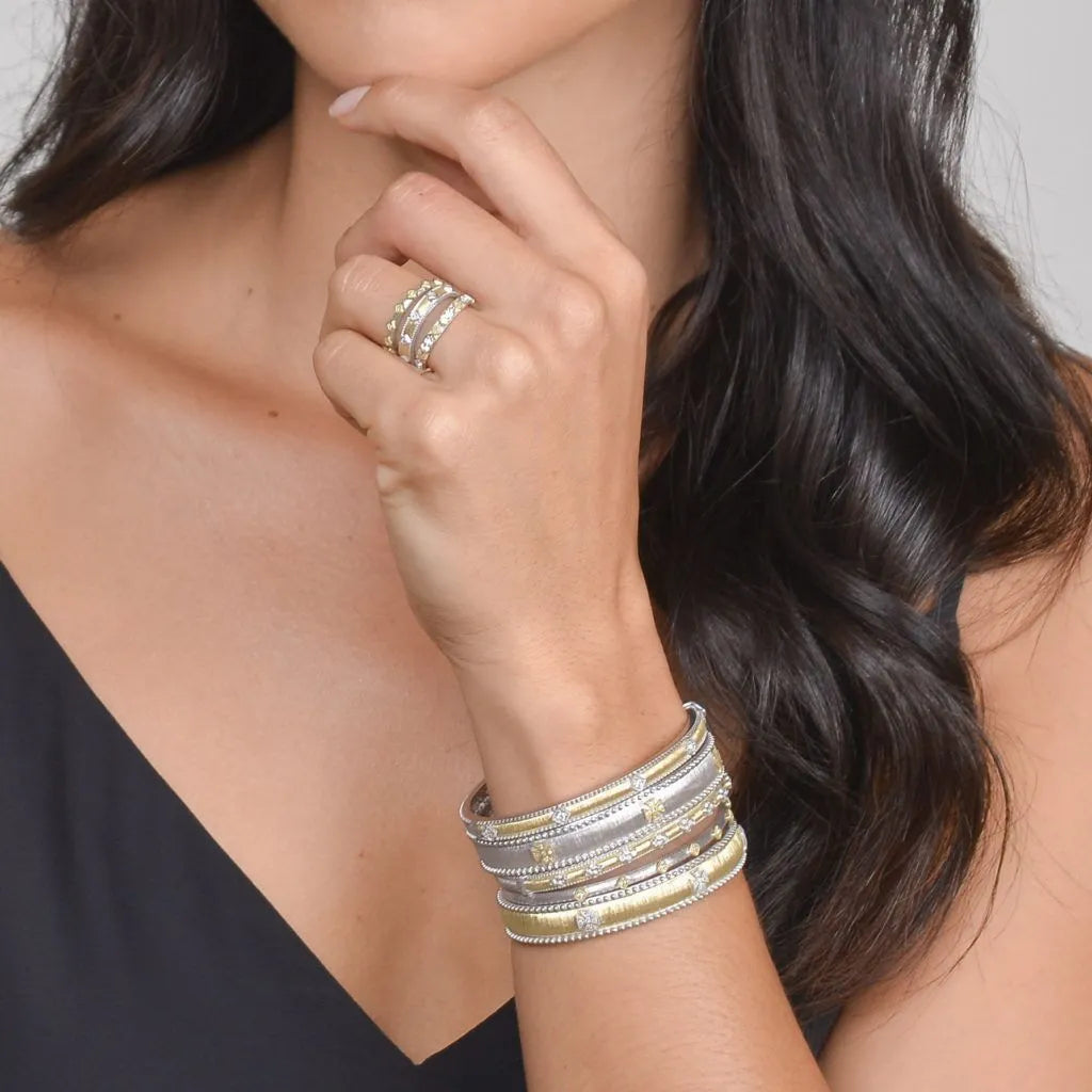 model showing bangles on her hand