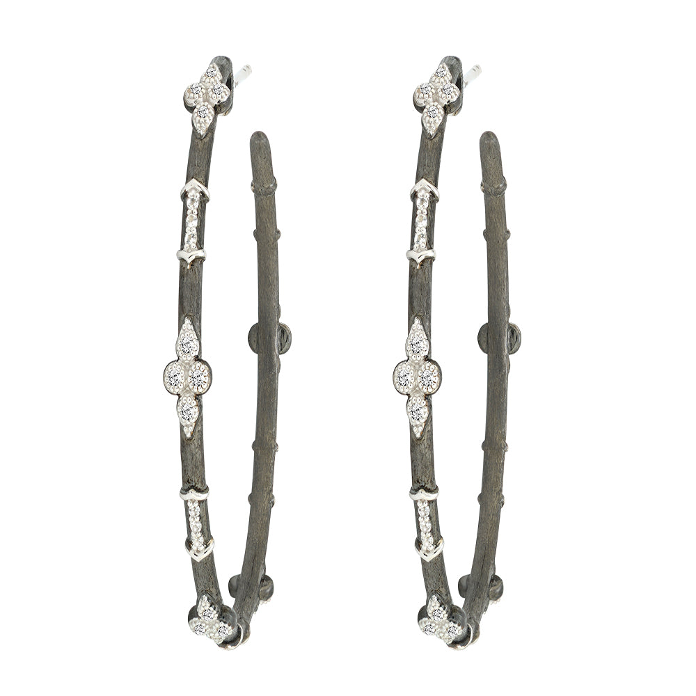 black hoops with diamonds and kite diamonds
