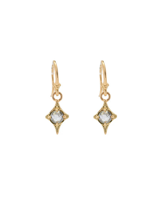 rose cut grey diamond earrings