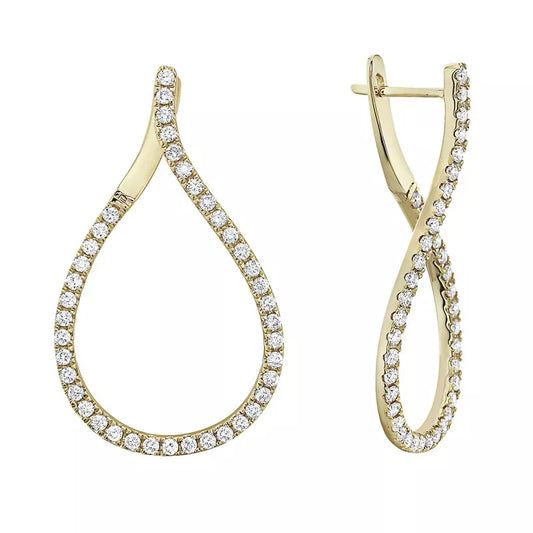 diamond and gold earrings