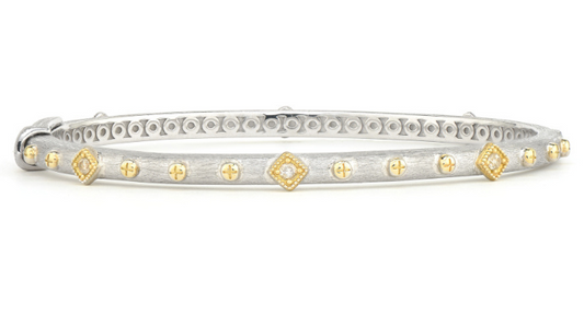 Mixed Metal Alternating Kite Bangle