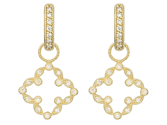 diamond and gold earring charm 