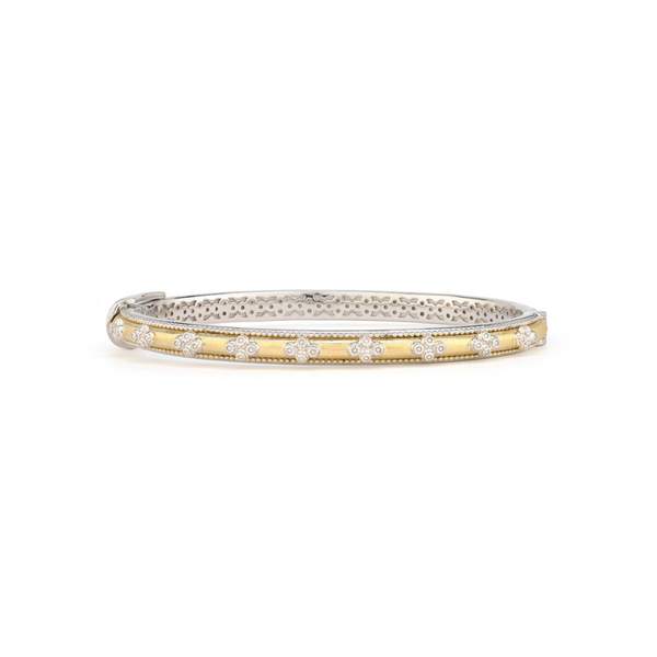 silver and gold bangle