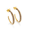 gold and black with diamond hoops standing on their own