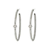 silver hoop earrings with diamonds