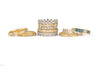 multiple gold and silver diamond bands