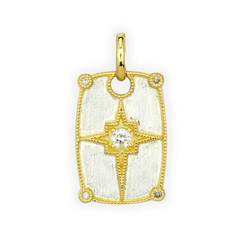 the pendant with a diamond in the middle