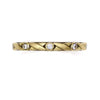 front view of gold band with diamonds