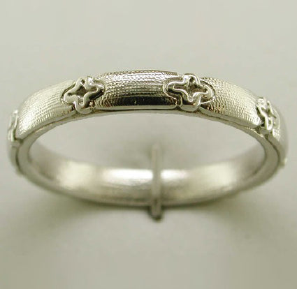 platinum band with crosses around