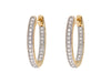 gold hoops with diamonds surrounding