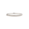 silver bangle with diamonds in three around the band