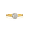 gold band with circle diamonds